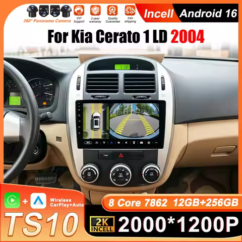Android 16 Carplay For Kia Cerato 1 LD 2004 8 Core Navigation GPS Car Radio Multimedia Video Player 