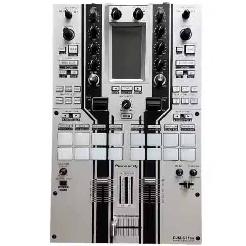 Pioneer DJM-S11 Mixing Console Film Fully Surrounded By Pearl Silver Black Edge Strip Protective Fil