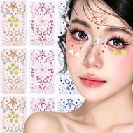 1/2/3Pcs Charming Mermaid Face Sticker  - DIY Self Adhesive Girl Kids Party Face Sticker - Fashion Y