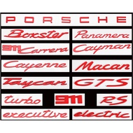 1 x High Quality Red PORSCHE GTS MACAN CAYENNE PANAMERA CARERRA BOXSTER TURBO 911 718 Letter Logo Au
