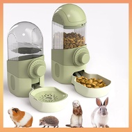 Hanging Automatic Bunny Feeder & Water Dispenser - Gravity Food Bowl for Rabbit, Guinea Pig, Ferret,