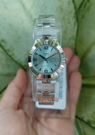 Casio นาฬิกาข้อมือผู้หญิง รุ่น LTP-1241D-3A สายสแตนเลส หน้าปัดสีเขียวอ่อน - ของแท้ 100% รับประกันสินค้า 1ปีเต็ม