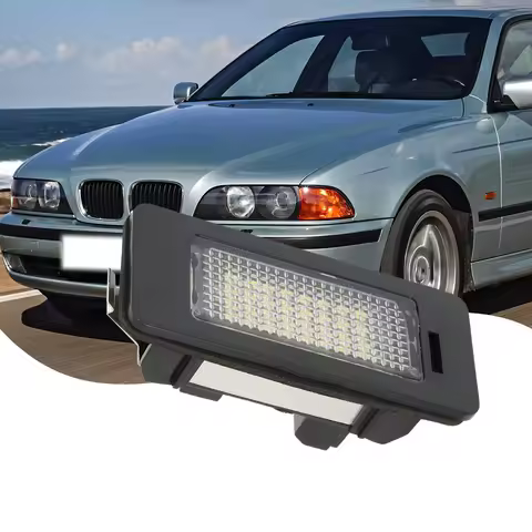 2 PCS White LED License Plate Light Rear Lights Number Plate Lamp For BMW 1-5 series E90/91/92/93 E3