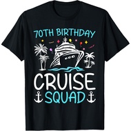 Men's cotton T-shirt 70th Birthday Cruise Squad Gifts 2025 Matching Party Family T-Shirt Fast Shippi