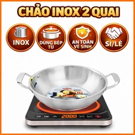 High Quality 304 Stainless Steel Deep Pan with Three Layers Magnetic Bottom - Full body 304 3-layer 
