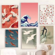 Japanese style popular Red Gru Hokusai eclectic gallery poster HD poster home room bar cafe decorati