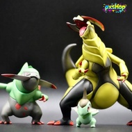 Pokémon Haxorus Evolution Set – Axew → Fraxure → Haxorus, 1/20 Scale PVC Figure Collection, Anime De