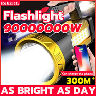 LED Flashlight Heavy duty Rechargeable High Power Flashlight Headlamp Type-c Charging LED Flood