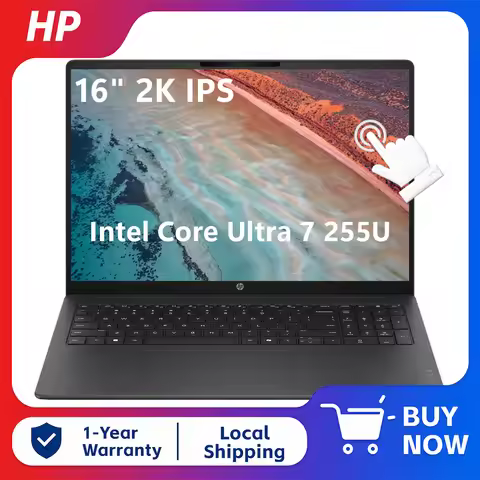 Hp Omnibook 3 16" 2K Ips Touchscreen Laptop Intel Core Ultra 7 255U up to 64Gb Ddr5 Ram 2Tb Ssd Wind