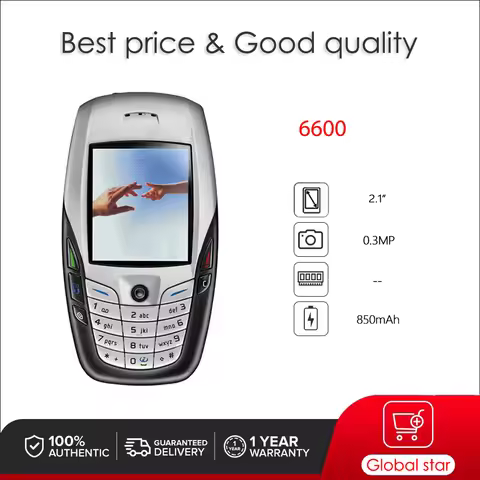 Original Unlocked 6600 GSM 900 /1800 / 1900 Bluetooth Mobile Phone Made in Finland Free Shipping Ara