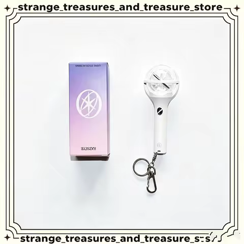New Katseye Mini Light Stick Keychain Led Glowing Pendant Key Ring Concert Cheering Accessory For Kp