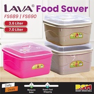 LAVA Food Container Saver 3.6L FS689 & 7.0L FS690 with Air Hole Lid/Bekas Makanan LAVA 3.6L FS689 & 