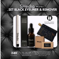combo Eyeliner Remover Shedio Waterproof Eyeliner(Black/Brown)