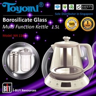 TOYOMI Borosilicate Glass Kettle 1.5L - WK 1160