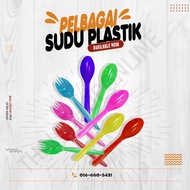 Sudu Plastik Kecil Sudu Aiskrim Dessert Mini Plastic Spoon Sudu Putih Sudu Transparent