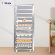 [Hellery] Dustproof Pan Rack Cover Clear PVC Baker Rack Shelf Storage Organizer for Kitchen Bakery D