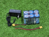 แบตลิเธียม 6s (3×2) +ชุด ชาร์จ 19.2v - 21.9v 6000mah. LiFePO4 32650 32700 แบตเตอรี่ แบตเตอรี่diy เคร