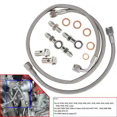 accessory upgrade replacement For Subaru AVCS Mitsubishi TD04 TD05 TD06 02-06 WRX New Turbo Oil Feed