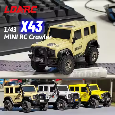 LDARC X43 1/43 MINI RC Electric Remote Control Model Car Desktop Crawler RTR 4WD Adult Children's To