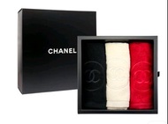 Chanel 刺鏽方巾三入組 官方正貨 會員禮