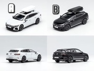GCD 1:64合金模型，VW Arteon R，Shooting Brake 旅行版。第四批預售中 (272-273)，Black酷黑色 / Pearl White珍珠白。含車頂行李箱，本批生產各6