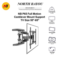 Hotdeal NB North Bayou P65 55 To 85 Inch Ergonomics Interactive Cantilever Vesa Full Motion Tv Wall 