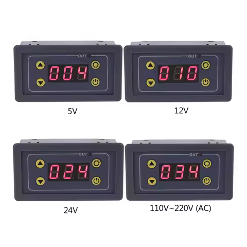 0.01s-999min Delay Relay Module with LCD Display for DC 5V 12V 24V Digital Timer Cycle Delay Control