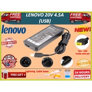 Lenovo 20V 4.5A (USB)For ThinkPad T450 T450s T460s T460p T470 T540 T540p T550 U430 Series Adapter  🎁
