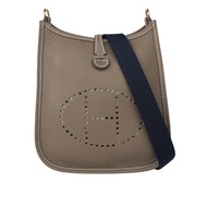 Hermes mini evelyne 大象灰 金16