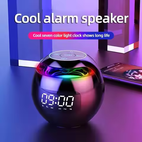 G90 New Clock Colorful Bluetooth Speaker Mini Portable Household Ball Card Lock and Load Spray Bluet