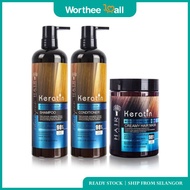 KERATIN MOISTURIZING &amp; SMOOTH HAIR MASK KERATIN TREATMENT SHAMPOO/KERATIN CREAMY HAIR KERATIN CONDITIONER muhuimmah