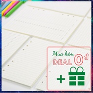 Refill paper for notebooks, 6-hole notebook replacement paper A5/A6