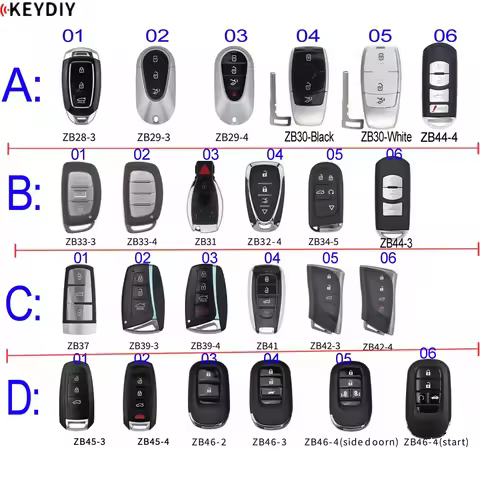 KEYDIY Original Smart Key Universal Multi-functional ZB Series ZB28/ZB29/ZB30/ZB33-4/ZB37/ZB42/ZB46 