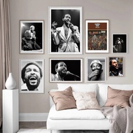Poster HD Prints Hot Marvin Gaye Classic Jazz Music Singer Star Wall Art Canvas Oil Painting Picture Photo Gift Room Home Decor