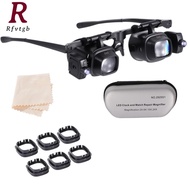 Led Light Magnifying Glasses Adjustable Angle Interchangeable Lenses(2X 6X 10X 24X)- Ideal for Jewel