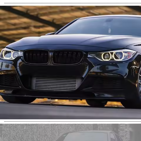 Gloss Black For BMW 2012-2018 3 Series F30 F31 F35 Front Kidney Grille Grill Gloss Black Single Car 