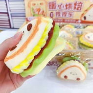 Hot Selling Realistic Bakery Sandwich Squishy Toy, Stress Reliever, Slow Rebound Juicy Soft Filling,