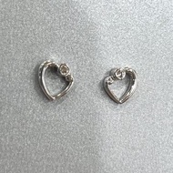 天然鑽石K金耳環 心型 南非鑽石 14K K585