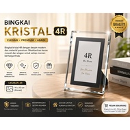 6R Crystal Photo Frame (15x20 cm) 4R Photo Size (10x15 cm) Transparent Glass Photo Frame