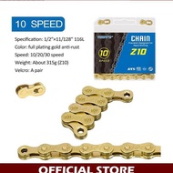 Toopre Z10 10 Speed Chain Folding Bike MTB Roadbike Gold Chain