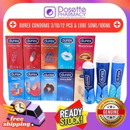 DUREX CONDOM 3/10/12 PCS & LUBE 50/100ML FOR MEN KONDOM LELAKI TAHAN LAMA TAMBAH PANJANG MUTUAL CLIM