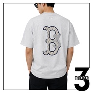 MLB B Boston Logo Tee Grey Original Authentic Korean MLB T-Shirt/