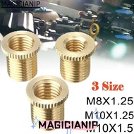 MAGICIANIP Gear Shift Knob Thread, Copper M10x1.25 M10x1.5 M8x1.25 Adapter Nut, Durable Universal Kn