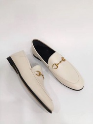 Gucci Brixton Loafers 白色 踩跟鞋 皮革 踩腳 踩後跟 樂福鞋