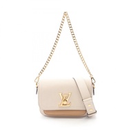 LOUIS VUITTON Lockme Tender 單肩包 M21611 皮革 米色 二手 女士 LV