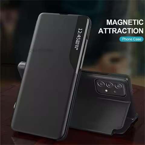 A 52 SM-A525F SM-A525F/DS View Window Smart Flip Case For Samsung Galaxy A52 Cover Luxury On Origina