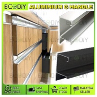 ECODIY🇲🇾 (PACKING 3Pcs Or 4Pcs) ALUMINIUM PROFILE Aluminium G Handle 3G Door Handle For Cabinet Hand