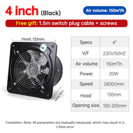 Exhaust Fan 4/6/8/10/12 inch Indoor Ventilation Exhaust Fan Window Exhaust Fan Low Noise Exhaust