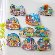 China Travel Magnetic Refrigerator Sticker Shanghai Chongqing Chengdu Souvenir Refrigerator Decorati