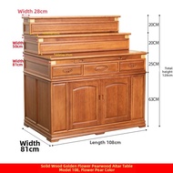 WANGJIXIANG | Tibetan Style Solid Wood Ancestor Altar Table 3 Layers